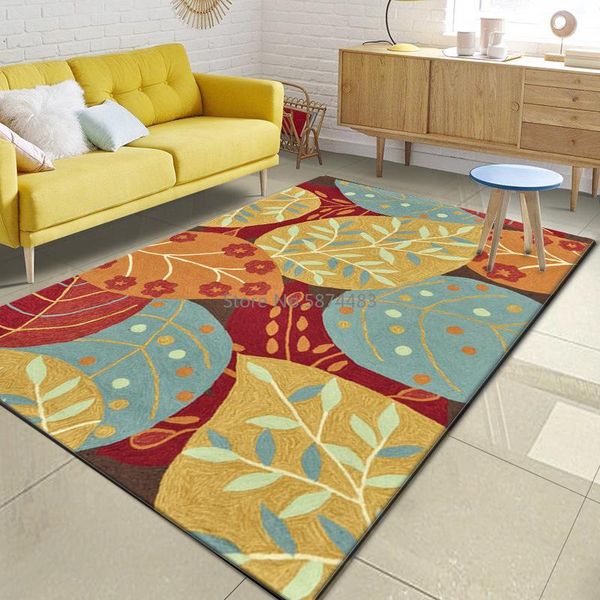 

fashion pastoral american color big leaf bedroom living room kitchen mat carpet customization carpets