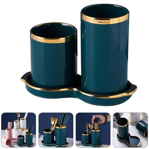 

chopsticks 1pc cutlery storage rack ceramic canister chopstick tableware