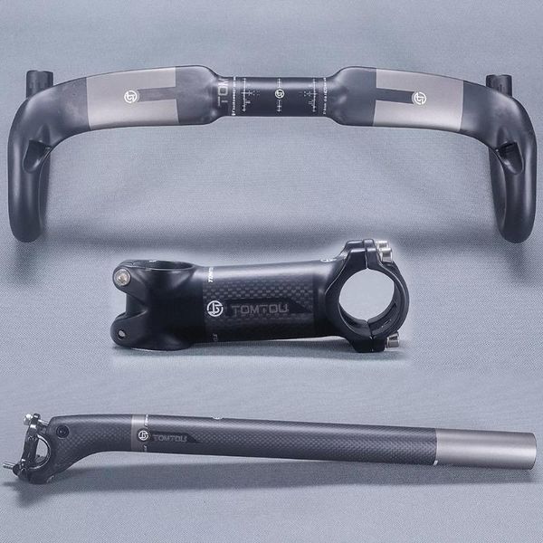 

bike handlebars &components tomtou carbon fiber handlebar sets bicycle road bent bar stem seat tube cycling xxx parts