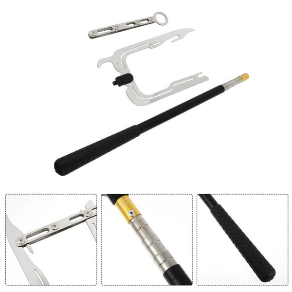 

fishing hooks 1 set boat hook rod portable long distance threader tie rope