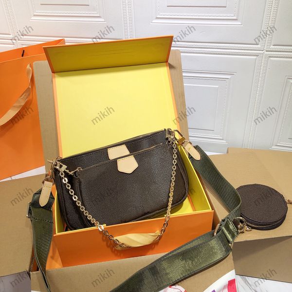 

outdoor lady shoulder bag fashion womens bags classic print design logo three-piece style high-quality handbag purse