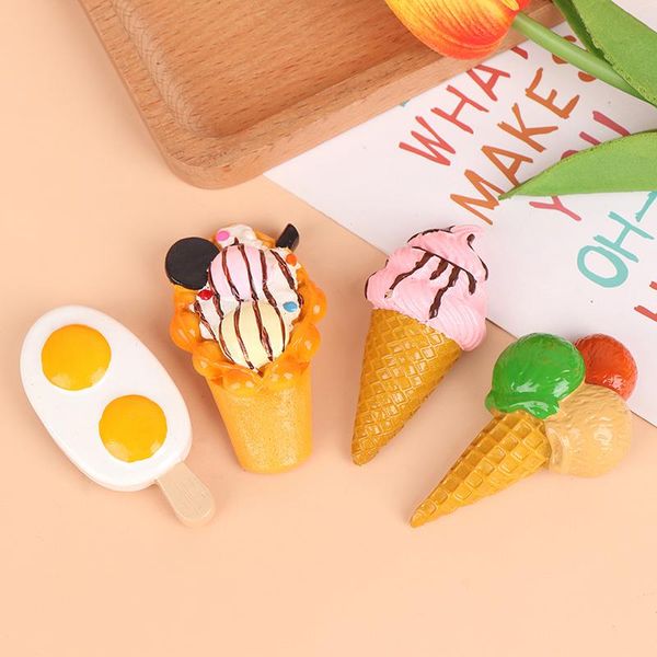

fridge magnets 3d simulation food cute cone ice cream choc-ice resin refrigerator magnet sweetmeats wholesale production