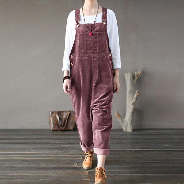 

women's pants & capris women jumpsuit solid color large pockets student loose sleeveless for daily wear, Black;white