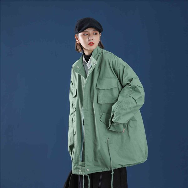 

women's down & parkas women bomber jackets coat hip hop streetwear ladies coats long sleeve spring comfortable loose female outwea, Black