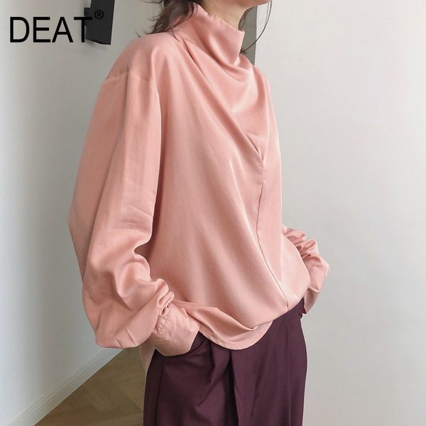 

[deat] turtleneck solid color long sleeve plus sixe y2k clothes mall goth casaul spring summer women fashion gx353 210428, White;black