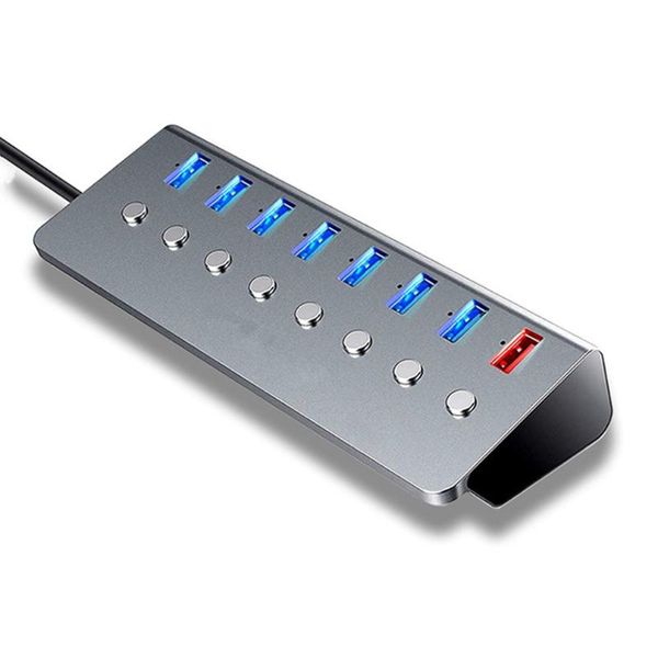 

hubs multifunctional usb3.0 8 ports powered hub usb extension with on/off switches adapter support splitter computer accessories
