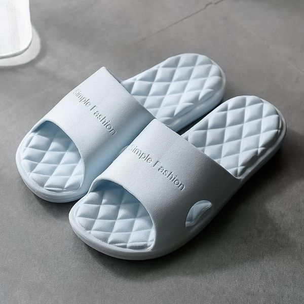 

slippers summer men women thick-soled indoor household couple slides bathroom bath non-slip comfortable, Black