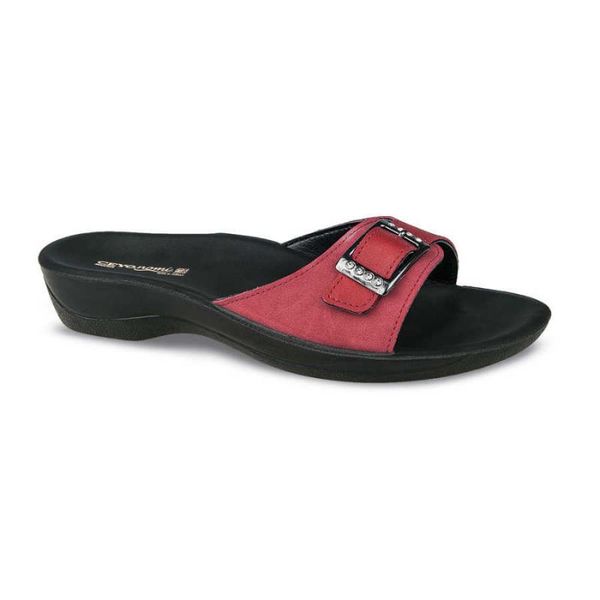 

slippers ceyo mona-2 women slipper casual artifical leather gray red brown home wear fashion summer, Black