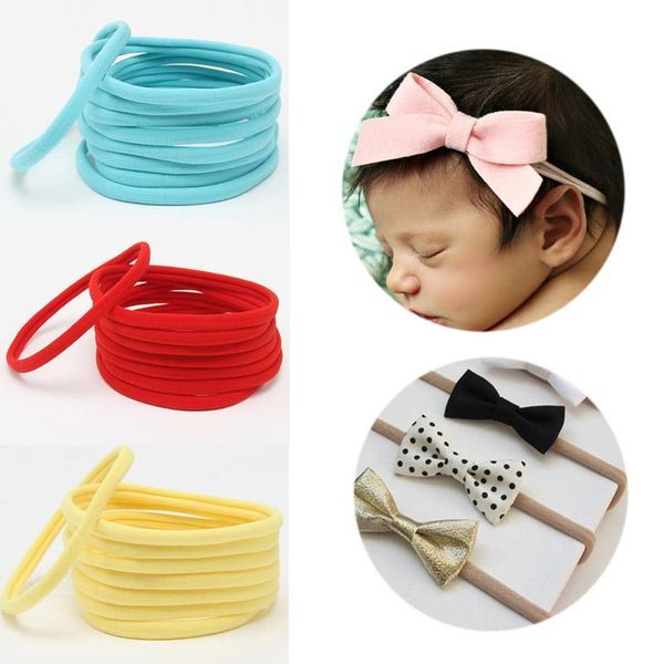 

hair accessories 10pcs/set allergy adjustable elasticity 2021 arrival 12 colors diy baby girl boy for childre, Slivery;white