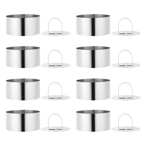

baking moulds 8pcs stainless steel cookie biscuit mousse rings molds