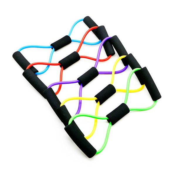 

resistance bands 8 shaped elastic tension durable rope chest expander sport yoga fitness pilates belt body shape health care