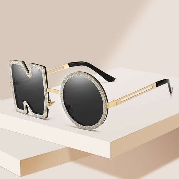 

luxury designer no-letter mens sunglasses for women & men asymmetric fashion sun glasses anti uv400 adumbral jc15963, White;black