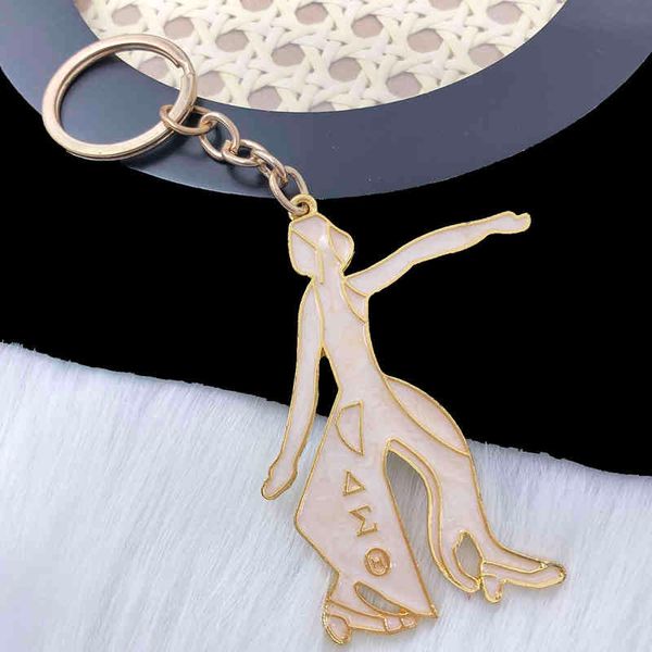 

handmade greek sorority dst girl keychain jewelry, Silver