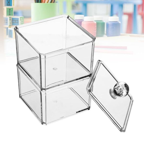 

storage bottles & jars 1 pc acrylic transparency food box double layers tea bag organizer kitchen sorting container with cover