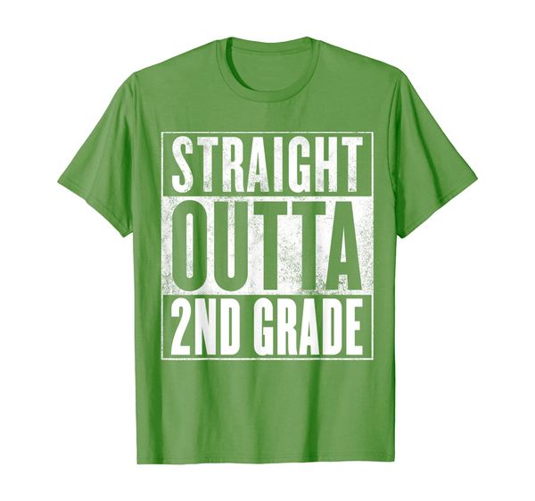 

funny 2nd grade t-shirt - straight outta 2nd shirt, White;black
