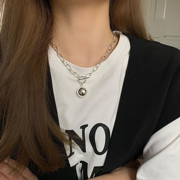 

pendant necklaces dosdos necklace circle collarbone chain fashion chains women, Silver