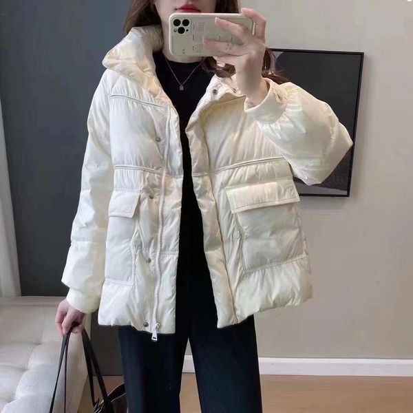 

down jacket women's winter small bread suit loose coat fashion short women, Black