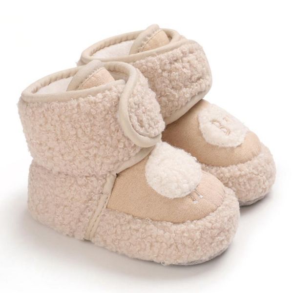 

first walkers born baby lovely winter warm cotton shoes love pattern decoration velvet soft sole indoor for 0-18m