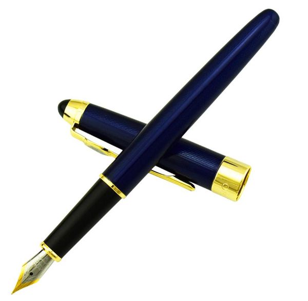 

fountain pens jinhao classic 165 metal noble blue embossed pen gold trim 18kgp fine nib 0.5mm ink for graduate/business/office