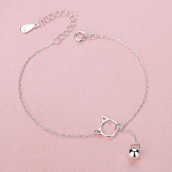 

link, chain fashion cute cat bracelet simple personality women adjustable & bangle fine jewelry accessories, Black