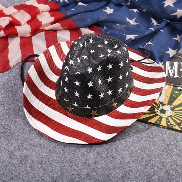 

wide brim hats adults straw hat stripe star print jazz sun-resistant with wind rope for summer fall women and caps sun, Blue;gray