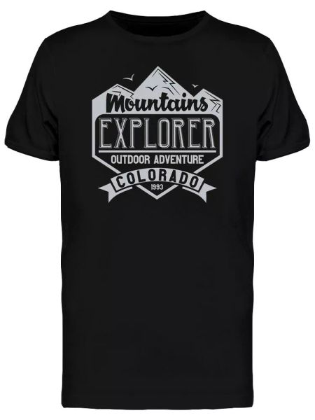 

colorado outdoor adventure men's tee -image by shutterstock, White;black
