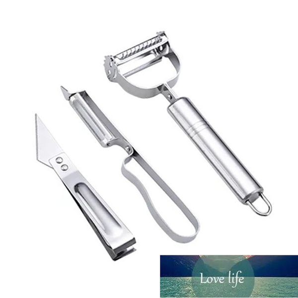 Kartoffelschäler-Set, 3-in-1, ultrascharfer Schäler aus Edelstahl, drehbare Klinge, Küchenhelfer für Gemüse, Kartoffeln, Karotten, Obst, Fabrikpreis, Expertendesign, Qualität auf dem neuesten Stand