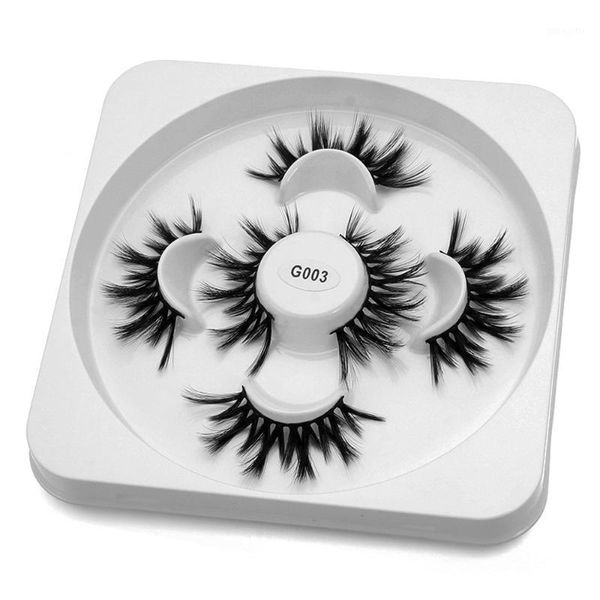 

pairs 3d faux mink false eyelashes wispies fluffies volume eyelash extension natural thick long handmade fake lashes makeup1