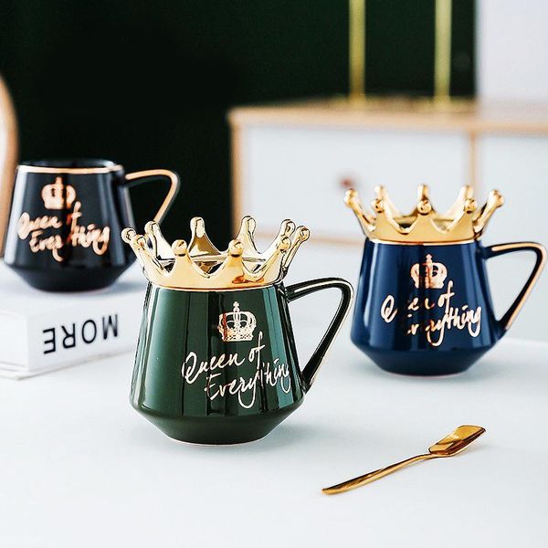 

creative crown theme milk coffee mugs cartoon cup kitchen tool halloween christmas gift for girlfriend kids e7