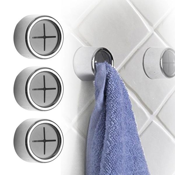 

round towel holder kitchen self-adhesive hooks bathroom wall mount shower storage hook & organization