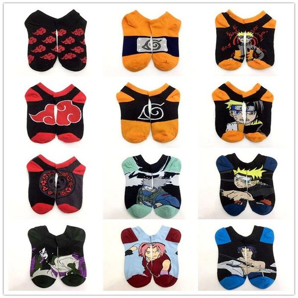 

socks 1 pair naruto cartoon anime figure kakashi sasuke orochimaru sakura ladies casual xxx boys and girls cosplay sock, Pink;yellow