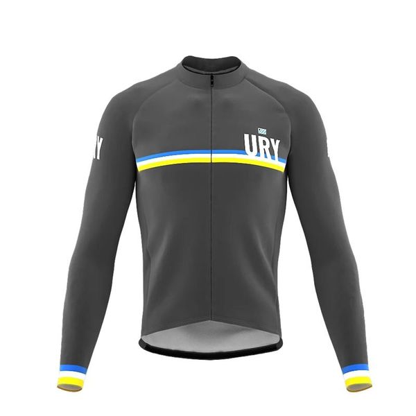 Yarış ceketleri uruguay bisiklet forması kış uzun kollu bisiklet giysileri termal polar roupa de ciclismo invierno hombre mtb bisiklet giysileri