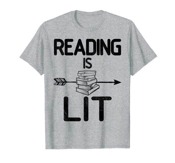 

reading is lit book lovers t-shirt, White;black