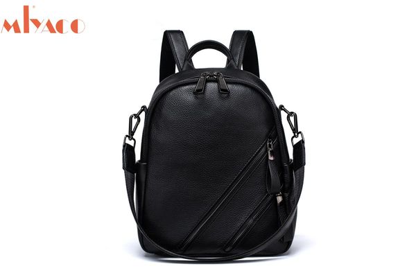 

backpack miyaco brand lychee pattern leather zipper fashion casual for 2021