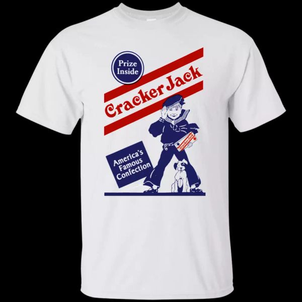 

Cracker Jack, Popcorn, Candy, Prize, Retro, Toy, T-Shirt, White;black