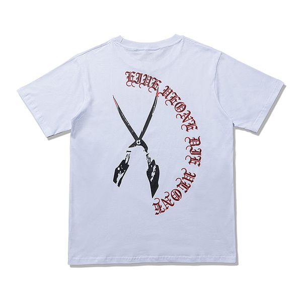 

brand t shirt v and lone fog short sleeve sanskrit cut limited loose t-shirt high street now big co branded friends love, White;black
