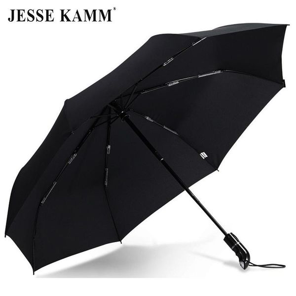 

umbrellas jesse kamm arrival fully automatic three-folding strong windproof umbrella business style fiberglass ribs for women men