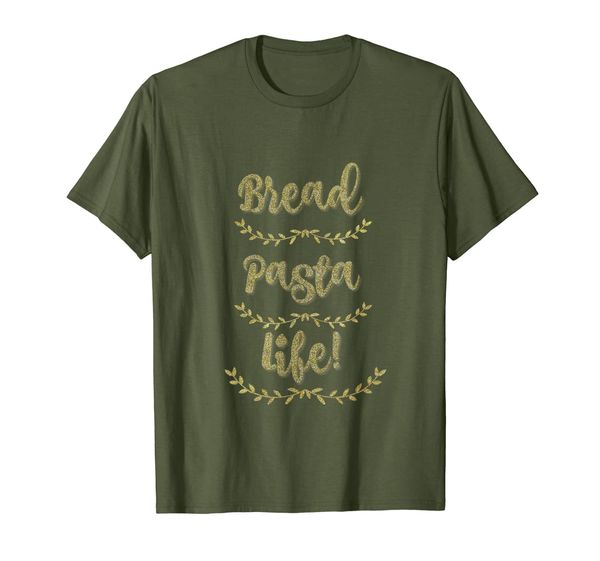 

bread pasta life t-shirt, White;black