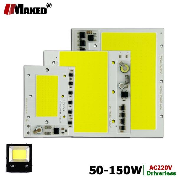 

cob 50w 100w 150w pcb floodlight module aluminum plate white/warm chips smart ic driver for spotlight lamps floodlights