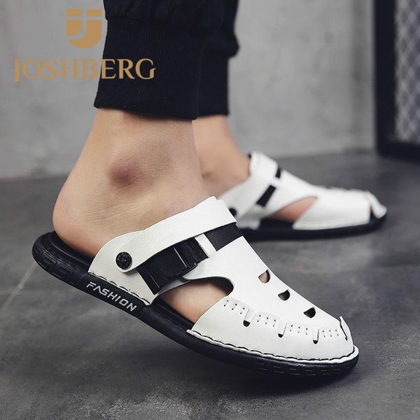 

sandals joshberg luxury personality light breathable elegant men beach chinese style sandal sandale homme cuir, Black