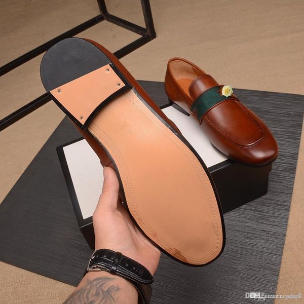 

a1 designer brand loafers men shoe wedding oxfords formal shoes men slip on men dress shoes business shoes sapato social masculino 33, Black