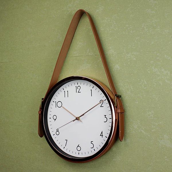 

wall clocks digital clock modern design creative rose gold metal living room orologio da parete home decoration dl60wc