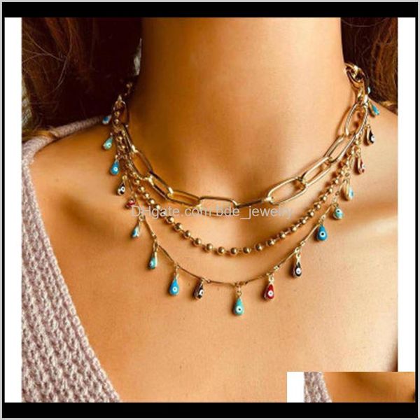 

chokers necklaces & pendants jewelry style womens european and american fashion devils versatile eye pendant clavicle chain necklace drop de, Golden;silver