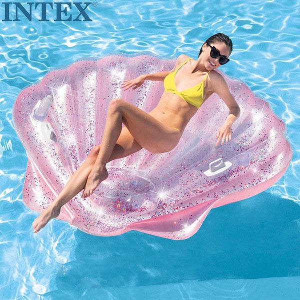 

inflatable floats & tubes 0.30mm plastic material pink shell floating row