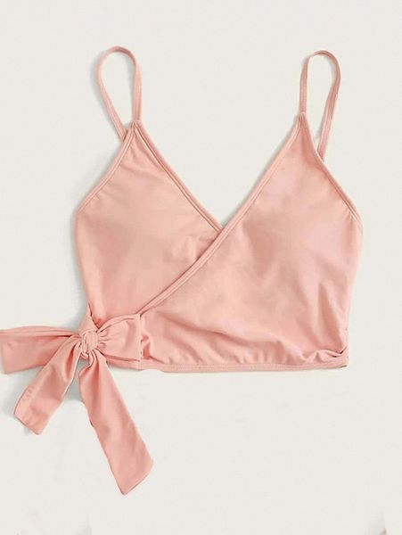 

plus plain knot bikini z1a9#, Black