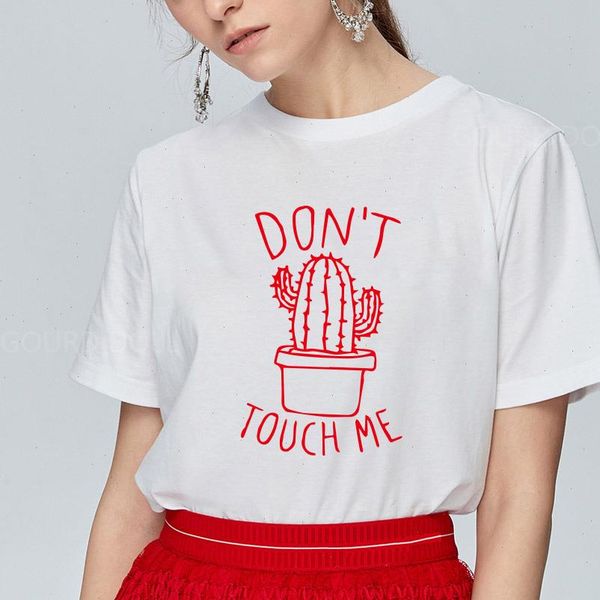 

cactus women t shirt for 100%cotton letter print female harajuku summer short sleeve tees lades girl clothes, White