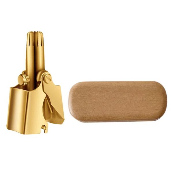 

stainless steel ear nose trimmer razor safety care & portable glasses case hard wooden grain spectacle frame box electric trimmers