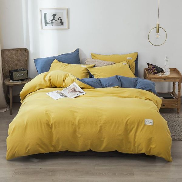 

bedding sets autumn winter cotton solid set duvet cover luxury dormitory household bed sheet single double bedclothes x03