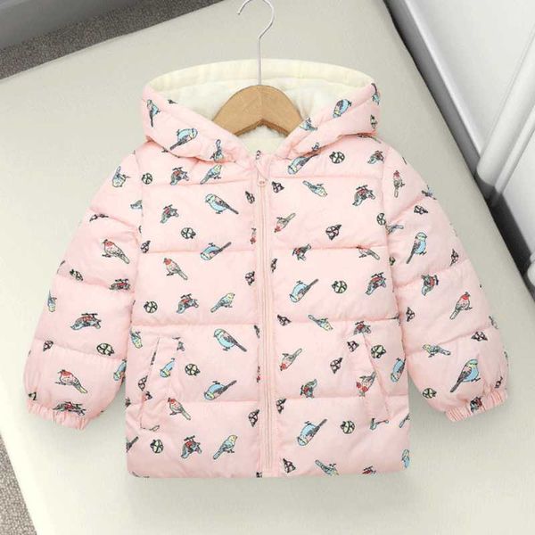 

down coat children's padded jacket boys and girls baby plus velvet, Blue;gray