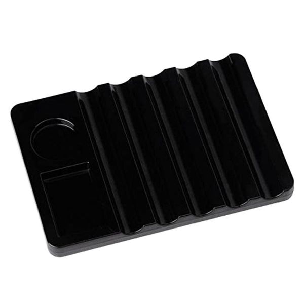 

nail art kits brushes pen holder stand for 5 makeup brush paint palette tool ( black)